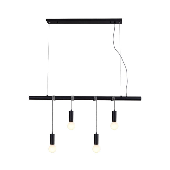 Bikkel 4 Lights Pendant Light - Black - RnR Galore