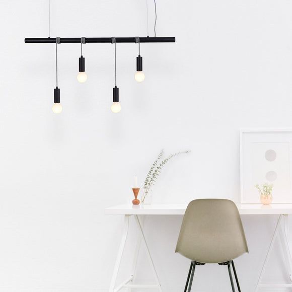 Bikkel 4 Lights Pendant Light - Black - RnR Galore
