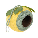 Bird Nest Parrot Nest Coconut Shell Braided Twine Colourful Cage Hanging Bed - White - Brown - Screw Model - RnR Galore