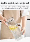 Black 2000ML Leak - Proof Flip - Top Cool Water Pitcher for Refrige Door - Cold/Heat - Resistant Stylish Iced Tea Fruit Infuser Kettle - RnR Galore