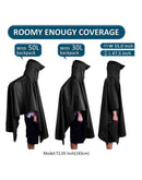 Black 3 - in - 1 Multifunctional Outdoor Rain Poncho - Ground Mat & Shelter - Lightweight & Waterproof for Hiking & Camping - RnR Galore