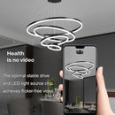 Black 3 Rings Minimalist LED Pendant Light Adjustable Circular Chandelier - RnR Galore