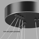 Black 5 Rings Minimalist LED Pendant Light Adjustable Circular Chandelier - RnR Galore