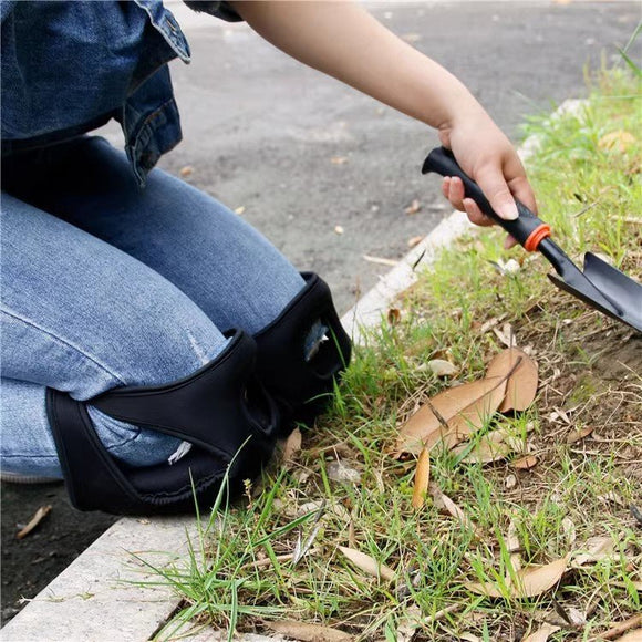 Black Adjustable Gardening Knee Pads - Comfortable Neoprene Knee Protectors for Weeding & Outdoor Work - RnR Galore