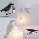 Black Bird Left Wall Lamp Nordic Resin Bird Wall Lamp - Creative Animal Bedside Decorative USB Night Light, Stylish Bird Perched Lamp for Bedroom and Living Room - RnR Galore