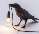 Black Bird Standing Shape Nordic Resin Bird Wall Lamp - Creative Animal Bedside Decorative USB Night Light, Stylish Bird Perched Lamp for Bedroom and Living Room - RnR Galore