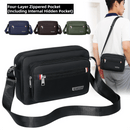Black Dual - Style Men's Oxford Cloth Crossbody Bag Bundle - Oxford Cloth Business Shoulder Bag, Multi - Functional Large Capacity, Fits 8 - inch Tablet - RnR Galore
