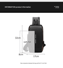 Black Gold Modern Anti - Theft Sling Bag for Men - Crossbody Backpack with USB Port & Combination Lock - RnR Galore