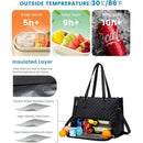 Black Insulated Lunch Bag and Laptop Cooler - Perfect for Keeping Food Fresh - RnR Galore