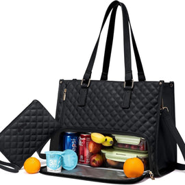 Black Insulated Lunch Bag and Laptop Cooler - Perfect for Keeping Food Fresh - RnR Galore