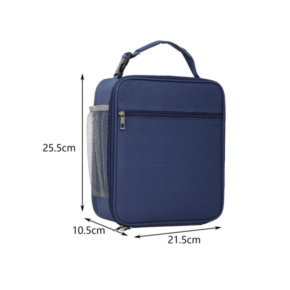 Black Insulated Lunch Bag with Shoulder Strap - Portable & Large Capacity Thermal Bento Tote - RnR Galore