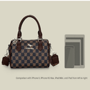 Black leopard print Stylish PU Leather Boston Bag - Elegant Retro Single Shoulder Crossbody Handbag for Women - RnR Galore