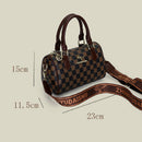 Black leopard print Stylish PU Leather Boston Bag - Elegant Retro Single Shoulder Crossbody Handbag for Women - RnR Galore