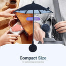 Black Magnetic Phone Umbrella Sun Shade - Clear Outdoor Screen Visor, Anti - Glare Mini Parasol for iPhone - RnR Galore