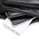 Black Men's Leather Sling Backpack - Casual Crossbody Chest Bag - RnR Galore