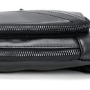 Black Men's Leather Sling Backpack - Casual Crossbody Chest Bag - RnR Galore