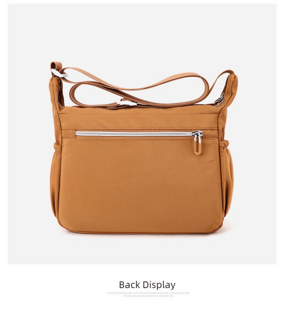 Black Multi - Pocket Lightweight Nylon Crossbody Bag – Stylish, Functional, and Spacious Shoulder Bag for Women - RnR Galore