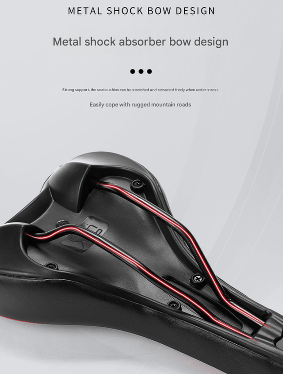 Black patterned style Mountain Bike Saddle - Comfortable and Durable Bicycle Seat for MTB and Road Bikes - RnR Galore