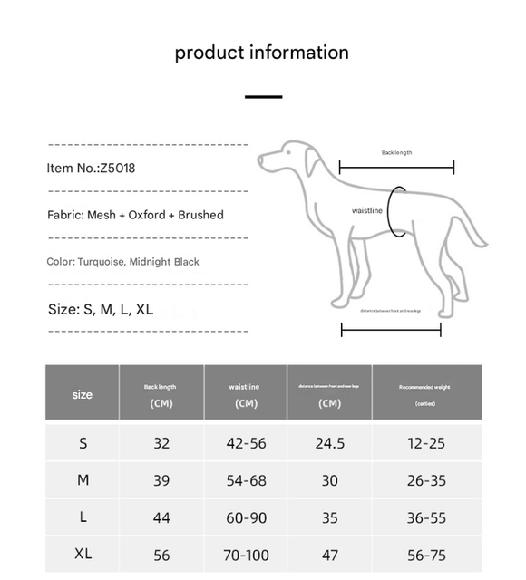 Black Pet Support Harness for Senior and Disabled Dogs - Adjustable Chest and Back Support Leash(Size S) - RnR Galore