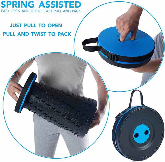 Black Portable Outdoor Telescopic Folding Stool with 100 Weight - Bearing Buckles, Lightweight and Compact Design, Perfect for Fishing, Camping, and Travel - RnR Galore