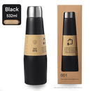 Black Premium 304 Stainless Steel Vacuum Insulated Water Bottle - 532ml Large Capacity Sports Flask with 12 - 24 Hour Thermal Retention, Leak - Proof Portable Travel Mug for Gym, Office, Car and Outdoor Activities - RnR Galore
