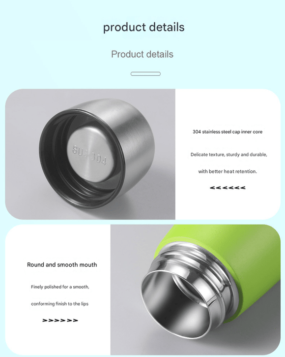 Black Premium 304 Stainless Steel Vacuum Insulated Water Bottle - 532ml Large Capacity Sports Flask with 12 - 24 Hour Thermal Retention, Leak - Proof Portable Travel Mug for Gym, Office, Car and Outdoor Activities - RnR Galore
