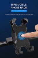 Black Secure Grip Bike Phone Mount - Adjustable 360 Rotation Bicycle Handlebar Holder, Universal Cradle for MTB & Road Cycling - RnR Galore