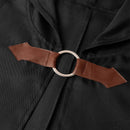 Black Shadow Wanderer Hooded Cape - Premium Velvet Robe for Jedi, Wizard & Medieval Cosplay - RnR Galore