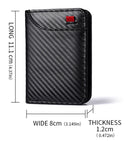 Black Sleek Carbon Fiber Vertical Wallet for Men - Slim Bifold Card Holder with Clear ID Window - RnR Galore