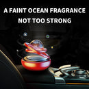 Black Solar - Powered Rotating Car Air Freshener: Space - Themed Dashboard Decor with Ocean Scent & 16 Cologne Pads - RnR Galore
