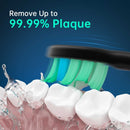 Black Sonic Rechargeable Electric Toothbrush with 8 Heads & Travel Case - 5 Brushing Modes & Smart Timer(USB) - RnR Galore