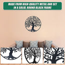 Black Tree of Life Wall Art Hanging Metal Iron Sculpture Garden 60cm - RnR Galore