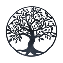 Black Tree of Life Wall Art Hanging Metal Iron Sculpture Garden 60cm - RnR Galore