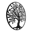 Black Tree of Life Wall Art Hanging Metal Iron Sculpture Garden 60cm - RnR Galore