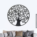 Black Tree of Life Wall Art Hanging Metal Iron Sculpture Garden 60cm - RnR Galore