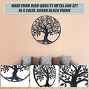 Black Tree of Life Wall Art Hanging Metal Iron Sculpture Garden 99cm - RnR Galore