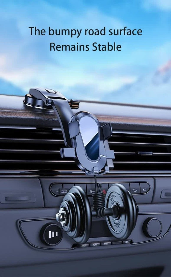 Black Universal Car Phone Mount Holder - 360° Rotation with Upgraded Suction Cup for Dashboard & Windscreen - RnR Galore