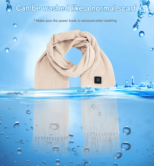 Black USB Electric Heated Scarf - 3 - Level Heat Setting Winter Neck Warmer - RnR Galore