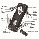 Black Versatile 16 - in - 1 Bike & Motorcycle Multi - Tool - Portable Repair Kit with Adjustable Wrench - RnR Galore