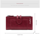 Black Women's Stylish Long Wallet - Multi - Card Slot PU Leather Clutch with Phone Pocket & Coin Zipper - RnR Galore