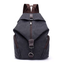 Black Women's Vintage Canvas Backpack Casual Daypack Retro College School Bag Large Capacity Rucksack for Travel Work & Daily Use - RnR Galore