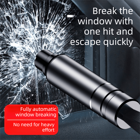 Blue 2 - in - 1 Emergency Car Escape Tool - Spring - Loaded Window Breaker & Seatbelt Cutter - RnR Galore