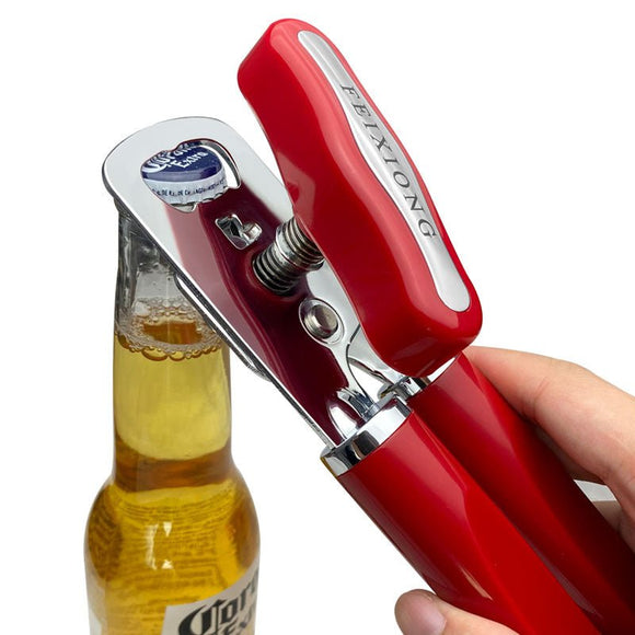 Blue (2 - Pack) Heavy - Duty Manual Can Opener - Ergonomic 3 - in - 1 Tool with Stainless Steel Cutter & Bottle Opener - RnR Galore