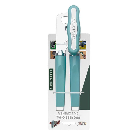 Blue (2 - Pack) Heavy - Duty Manual Can Opener - Ergonomic 3 - in - 1 Tool with Stainless Steel Cutter & Bottle Opener - RnR Galore