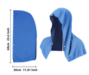 Blue 5 - Pack Instant Cooling Towel Set - UPF Sun Protection Hooded Ice Towels for Sports & Outdoor Activities - RnR Galore