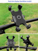 Blue and Black Secure Grip Bike Phone Mount - Adjustable 360 Rotation Bicycle Handlebar Holder, Universal Cradle for MTB & Road Cycling - RnR Galore