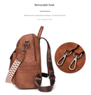 Blue Chic Women's PU Leather Convertible Backpack - Anti - Theft Design, Multi - Pocket Shoulder Bag with Tassel - RnR Galore