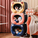 Blue Cute Cat - Themed Stackable Storage Bin - Multi - purpose Pet Bed & Toy Organizer - RnR Galore