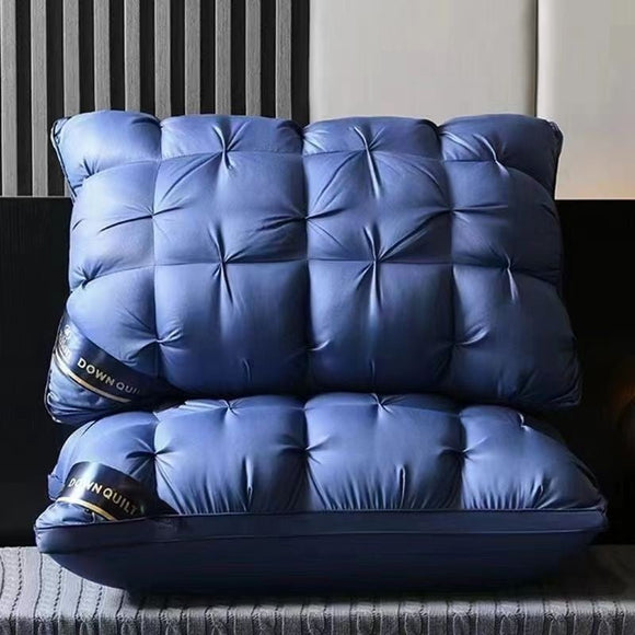 Blue Luxury Adjustable Bed Pillow Set (2 - Pack) - Hotel Quality Down Alternative for Ultimate Neck Support & Comfort - RnR Galore