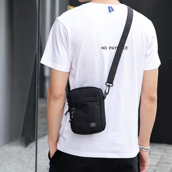 Blue Mini Streetwear Oxford Cloth Crossbody Bag - Ultra - Light (200g) Fashion Sling Pack, Fits 8 - inch Tablet - RnR Galore